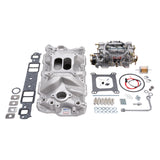 Edelbrock Manifold And Carb Kit Performer Eps Small Block Chevrolet 1957-1986 Natural Finish - 2021