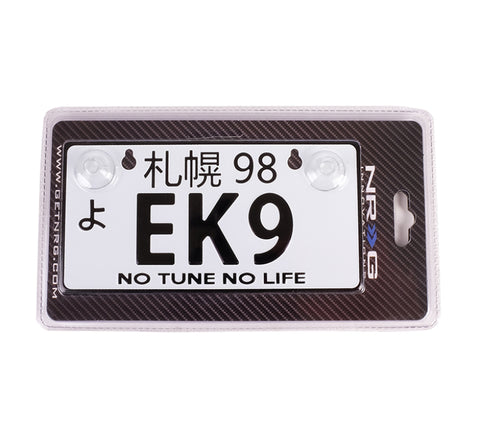 NRG Mini JDM Style Aluminum License Plate (Suction-Cup Fit/Universal) - EK9 - MP-001-EK9