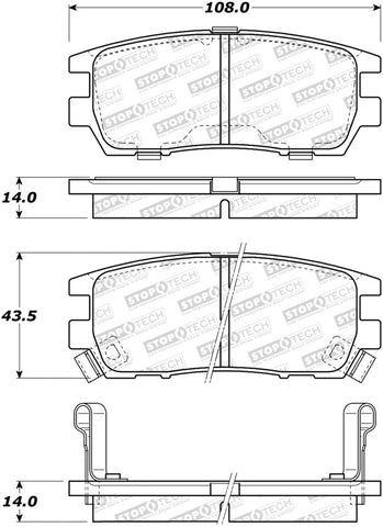 StopTech Street Brake Pads - Rear - 308.05670