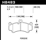 Hawk 05-08 Porsche 911 3.6L Carrera Ceramic Composite Brakes Front ER-1 Brake Pads - HB483D.635