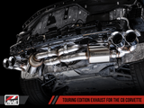 AWE Tuning 2020 Chevrolet Corvette (C8) Touring Edition Exhaust - Quad Chrome Silver Tips - 3015-42151