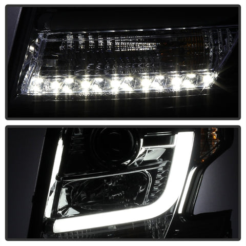 Spyder Chevy Tahoe / Suburban 2015 -2016 Projector Headlights - DRL LED - Smoke PRO-YD-CTA15-DRL-SM - 5082558