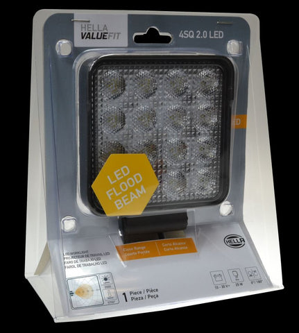 Hella ValueFit LED Work Lamps 4SQ 2.0 LED MV CR BP - 357106002