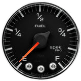 Autometer Spek-Pro Gauge Fuel Level 2 1/16in 0-270 Programmable Blk/Chrm - P312318