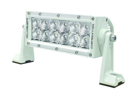 Hella Value Fit 8in Light - 36W Dual Row White Housing Flood Beam - LED - 357208011