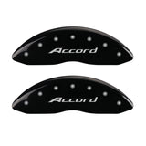 MGP 4 Caliper Covers Engraved Front Accord Engraved Rear Accord Black finish silver ch - 20219SACCBK