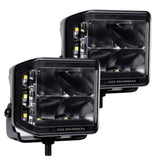 Go Rhino Xplor Blackout Series Cube LED Sideline Spot Light Kit (Surface Mount) 4x3 - Blk (Pair) - 750700321SCS