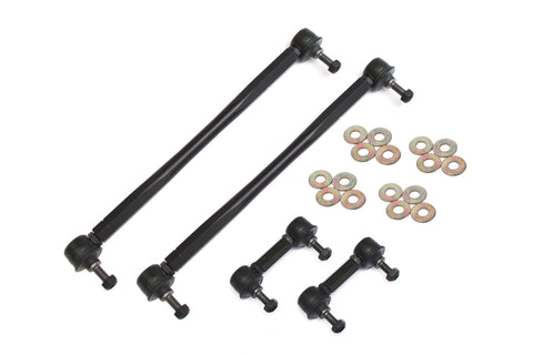 BMR 10-11 5th Gen Camaro Front and Rear Sway Bar End Link Kit - Black - ELK004