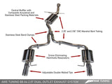 AWE Tuning Audi B8 A4 Touring Edition Exhaust - Dual Outlet Polished Silver Tips - 3015-32030