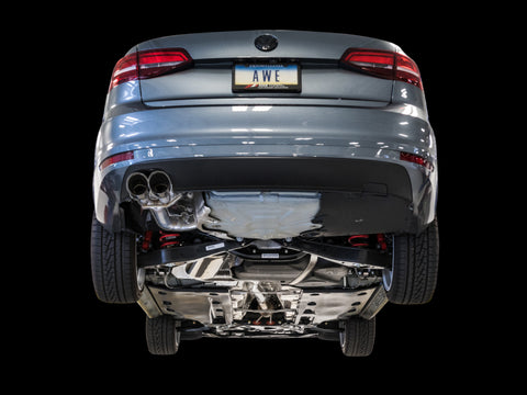 AWE Tuning 09-14 Volkswagen Jetta Mk6 1.4T Track Edition Exhaust - Chrome Silver Tips - 3020-22032