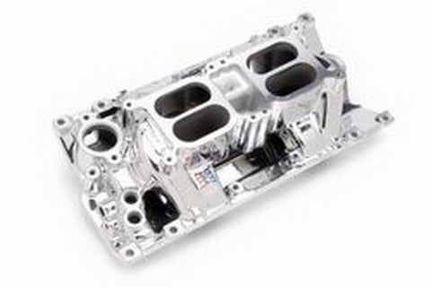 Edelbrock Polished B/B Chev Rect Port RPM Air-Gap Manifold - 75621