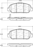 StopTech Sport Performance 13-17 Honda Accord Front Brake Pads - 309.16540