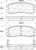 StopTech Sport Brake Pads w/Shims and Hardware - Rear - 309.03831