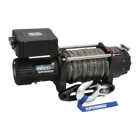 Superwinch 15000 LBS 12V DC 15/32in x 78ft Synthetic Rope Tiger Shark 15000SR Winch - 1515001