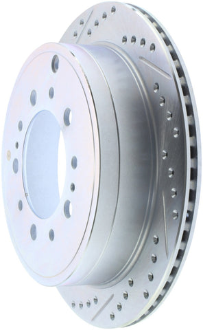 StopTech Select Sport 13-17 Toyota Land Cruiser Drilled / Slotted Rear Passenger-Side Brake Rotor - 227.44157R