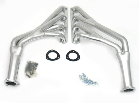 JBA 65-70 Ford Mustang 260-302 SBF 1-1/2in-1-3/4in Primary Silver Ctd Tri Y Header - 6651SJS