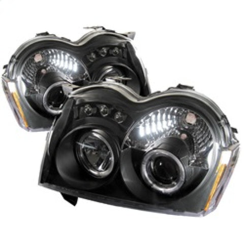 Spyder Jeep Grand Cherokee 05-07 Projector Headlights LED Halo LED Blk Low 9006 PRO-YD-JGC05-HL-BK - 5011091