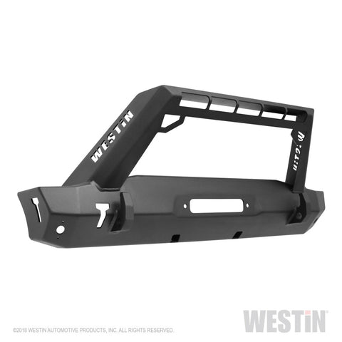 Westin 18-19 Jeep Wrangler JL Stubby Front Bumper - Textured Black - 59-80085