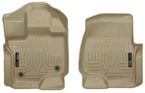 Husky Liners 15-23 Ford F-150 Super/Super Crew Cab WeatherBeater Tan Front Floor Liners - 18363