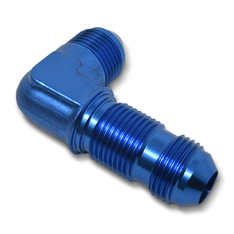 Russell Performance -6 AN 90 Degree Flare Bulkhead (Blue) - 661250