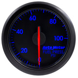 Autometer Airdrive 2-1/6in Fuel Pressure Gauge 0-100 PSI - Black - 9171-T