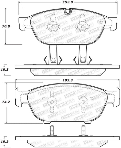 StopTech Street Brake Pads - Front - 308.15490