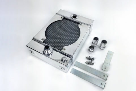 CSF Universal Drag Race / Tuck Radiator w/9in Spal Fan - 10.5in H x 10in L x 3.6in W - 7065