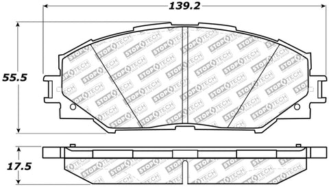 StopTech Street Select Brake Pads - Front - 305.12100