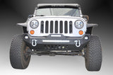 DV8 Offroad 07-18 Wrangler JK FS-17 Mid Length Steel Front Bumper w/ Fog Lights - FBSHTB-17