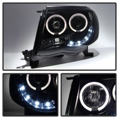 Spyder Toyota Tacoma 05-11 Projector Headlights LED Halo LED Blk Smke PRO-YD-TT05-HL-BSM - 5078650