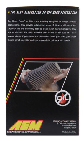 AEM 3.5 inch x 9 inch DryFlow Conical Air Filter - 21-2049BF