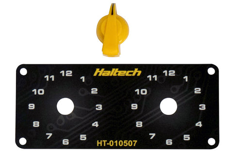 Haltech Dual Switch Panel w/Yellow Knob - HT-010507