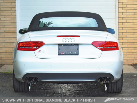 AWE Tuning B8 / B8.5 S5 Cabrio Touring Edition Exhaust - Resonated - Diamond Black Tips - 3415-43012