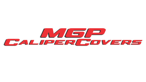 MGP 4 Caliper Covers Engraved Front & Rear MGP Red Finish Silver Char 2019 Lincoln Navigator - 36026SMGPRD