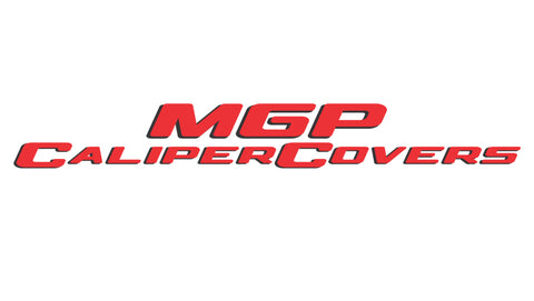 MGP 4 Caliper Covers Engraved Front & Rear Bowtie Black finish silver ch - 14237SBOWBK