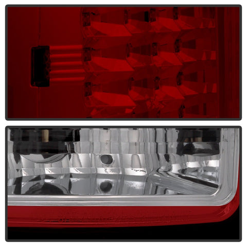 Spyder GMC Sierra 07-13 (Not 3500 Dually 4 Rear Wheels)LED Tail Lights Red Clear ALT-YD-GS07-LED-RC - 5014955