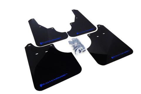 Rally Armor 09-13 Subaru Forester Black UR Mud Flap w/ Blue Logo - MF11-UR-BLK/BL