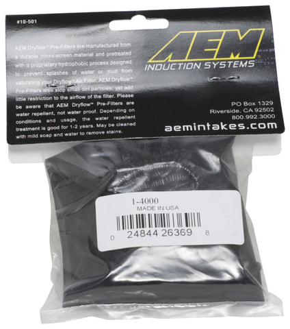 AEM Air Filter Wrap 6 inch Base 5 1/4 inch Top 5 inch Tall - 1-4000