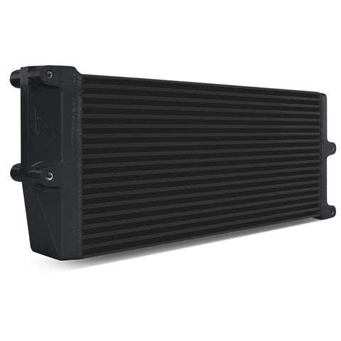 Mishimoto Heavy-Duty Oil Cooler - 17in. Opposite-Side Outlets - Black - MMOC-OO-17BK