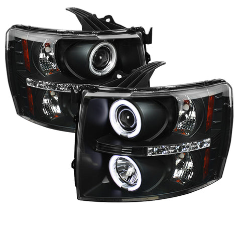 Spyder Chevy Silverado 1500 07-13 Projector Headlights CCFL Halo LED Blk PRO-YD-CS07-CCFL-BK - 5033864