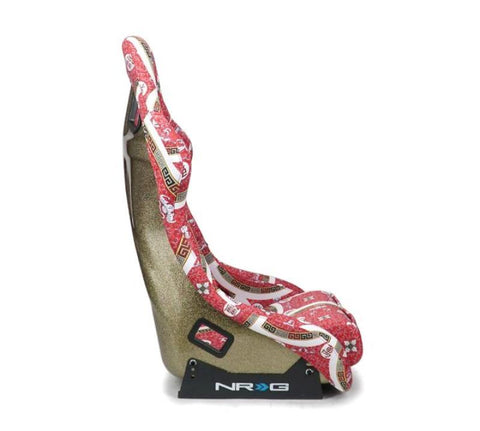 NRG FRP Bucket Seat PRISMA Oriental Longivity Plate Edition W/ Gold Pearlized Back - Large - FRP-302-DYNASTY