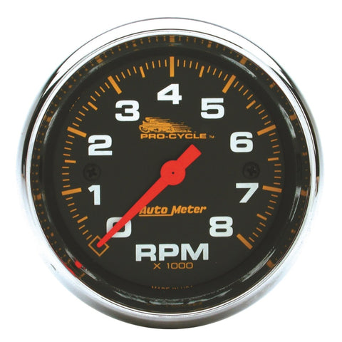 Autometer Pro-Cycle Gauge Tach 2 5/8in 8K Rpm 2&4 Cylinder Black - 19304