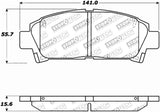 StopTech Performance 92-95 Toyota MR2 Turbo Front Brake Pads - 309.05820