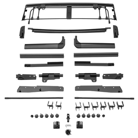 Rugged Ridge 2018+ Jeep Wrangler JLU 4 Dr Black Diamond Stitch Cloth Voyager Top (Tinted) - 13863.35