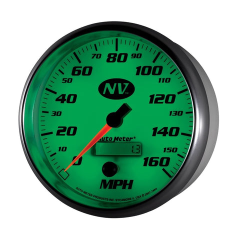 AutoMeter Gauge Speedometer 5in. 160MPH Elec. Programmable NV - 7489