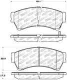 StopTech Performance 06-10 Ford Fusion / 07-10 Lincoln MKZ / 06-09 Mazda 6 Front Brake Pads - 309.11640