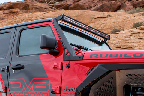 DV8 Offroad 2018+ Jeep Wrangler JL Over Windshield Light Bar Bracket - LBJL-01