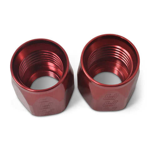 Russell Performance 2-Piece -10 AN Full Flow Swivel Hose End Sockets (Qty 2) - Polished and Red - 615540