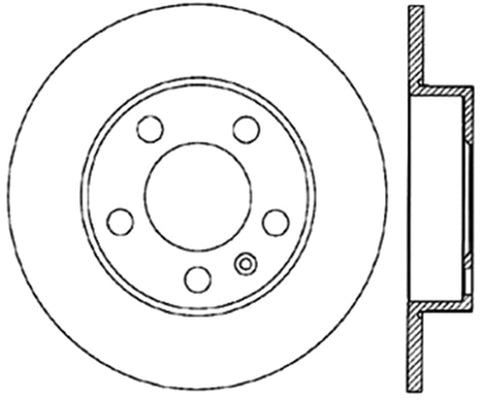 StopTech Power Slot 3/99-06 Audi TT (exc Quattro) / 12/98-10 VW Golf Right Rear Slotted CRYO Rotor - 126.33057CSR