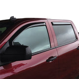 Westin 2014-2018 Chevy Silverado 1500 Crew Cab Wade In-Channel Wind Deflector 4pc - Smoke - 72-39415